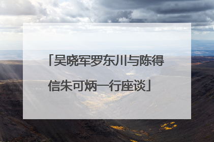 吴晓军罗东川与陈得信朱可炳一行座谈