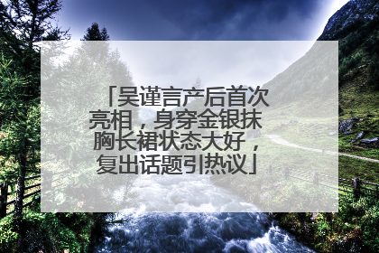 吴谨言产后首次亮相，身穿金银抹胸长裙状态大好，复出话题引热议