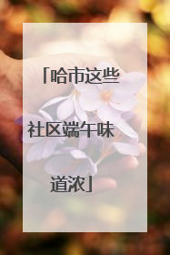 哈市这些社区端午味道浓