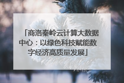 商洛秦岭云计算大数据中心：以绿色科技赋能数字经济高质量发展
