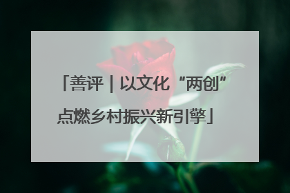 善评｜以文化“两创”点燃乡村振兴新引擎