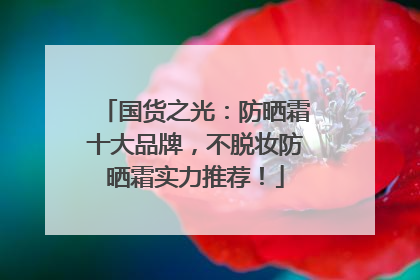 国货之光：防晒霜十大品牌，不脱妆防晒霜实力推荐！