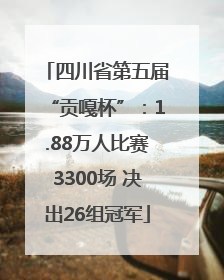 四川省第五届“贡嘎杯”：1.88万人比赛3300场 决出26组冠军