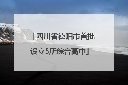 四川省德阳市首批设立5所综合高中