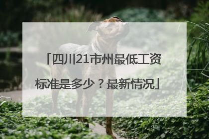 四川21市州最低工资标准是多少？最新情况