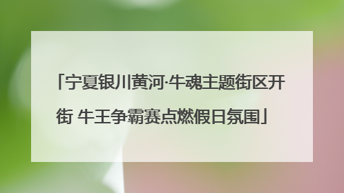 宁夏银川黄河·牛魂主题街区开街 牛王争霸赛点燃假日氛围