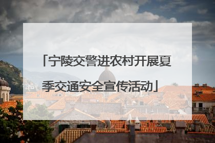 宁陵交警进农村开展夏季交通安全宣传活动