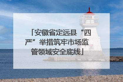 安徽省定远县“四严”举措筑牢市场监管领域安全底线
