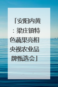 安阳内黄：梁庄镇特色蔬果亮相央视农业品牌甄选会