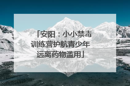 安阳：小小禁毒训练营护航青少年远离药物滥用
