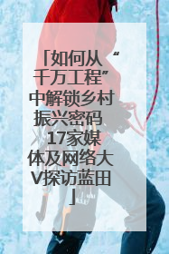如何从“千万工程”中解锁乡村振兴密码  17家媒体及网络大V探访蓝田