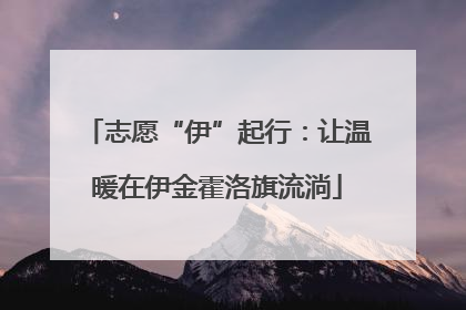 志愿“伊”起行：让温暖在伊金霍洛旗流淌