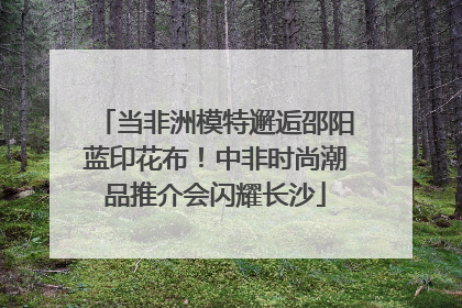 当非洲模特邂逅邵阳蓝印花布！中非时尚潮品推介会闪耀长沙
