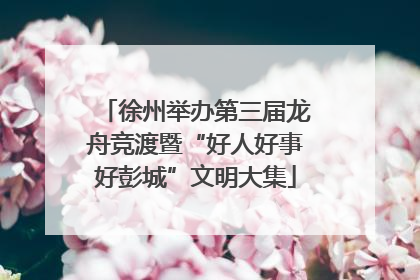 徐州举办第三届龙舟竞渡暨“好人好事好彭城”文明大集