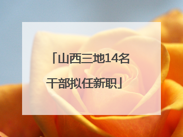 山西三地14名干部拟任新职