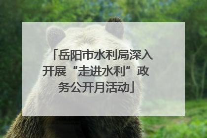 岳阳市水利局深入开展“走进水利”政务公开月活动