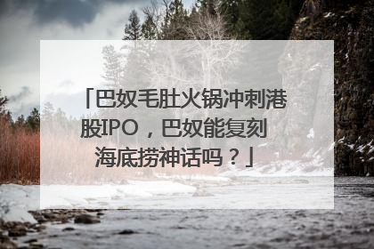 巴奴毛肚火锅冲刺港股IPO，巴奴能复刻海底捞神话吗？