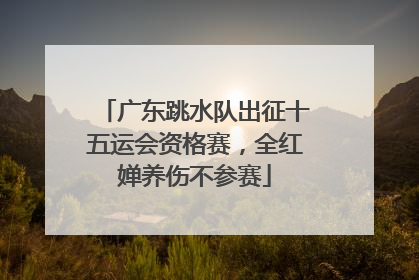 广东跳水队出征十五运会资格赛，全红婵养伤不参赛