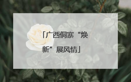 广西侗寨“焕新”展风情