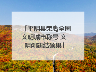平阴县荣膺全国文明城市称号 文明创建结硕果