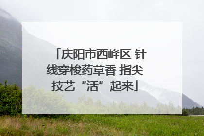庆阳市西峰区 针线穿梭药草香 指尖技艺“活”起来