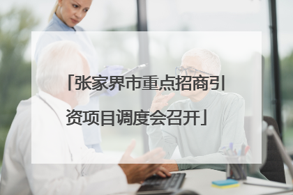 张家界市重点招商引资项目调度会召开