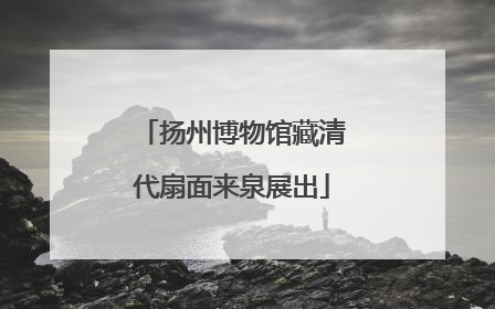 扬州博物馆藏清代扇面来泉展出
