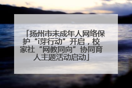 扬州市未成年人网络保护“i芽行动”开启，校家社“网教同向”协同育人主题活动启动