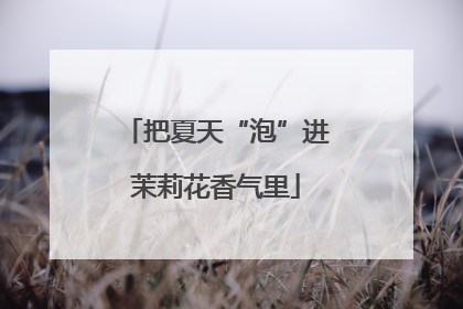 把夏天“泡”进茉莉花香气里