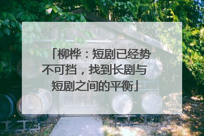 柳桦：短剧已经势不可挡，找到长剧与短剧之间的平衡