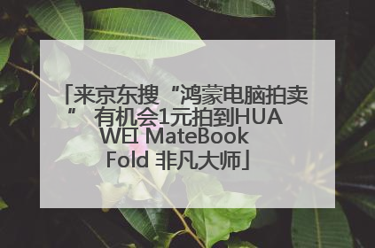 来京东搜“鸿蒙电脑拍卖” 有机会1元拍到HUAWEI MateBook Fold 非凡大师