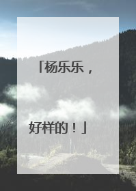 杨乐乐，好样的！