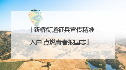 新桥街道征兵宣传精准入户 点燃青春报国志
