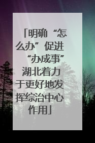明确“怎么办”促进“办成事” 湖北着力于更好地发挥综治中心作用