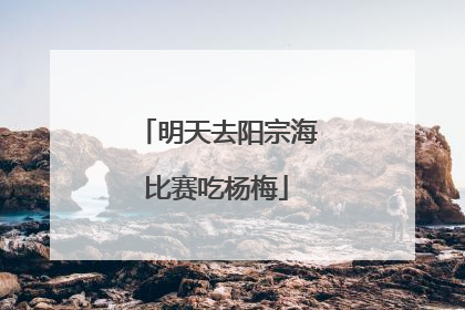 明天去阳宗海比赛吃杨梅