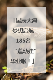星辰大海 梦想启航 185名“莲幼娃”毕业啦！