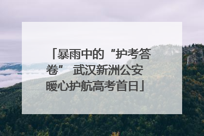 暴雨中的“护考答卷” 武汉新洲公安暖心护航高考首日