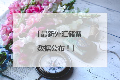 最新外汇储备数据公布！