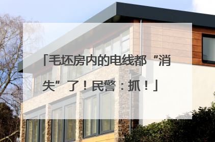 毛坯房内的电线都“消失”了！民警：抓！