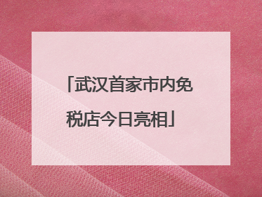 武汉首家市内免税店今日亮相