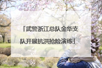 武警浙江总队金华支队开展抗洪抢险演练