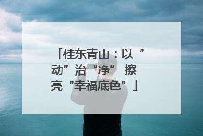 桂东青山：以“动”治“净” 擦亮“幸福底色”