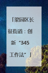 梁园区长征街道：创新“345工作法”