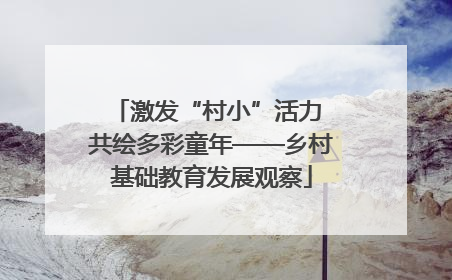 激发“村小”活力 共绘多彩童年——乡村基础教育发展观察