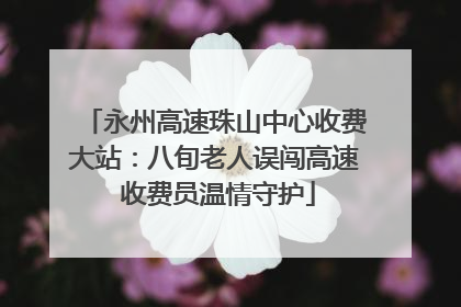 永州高速珠山中心收费大站：八旬老人误闯高速 收费员温情守护