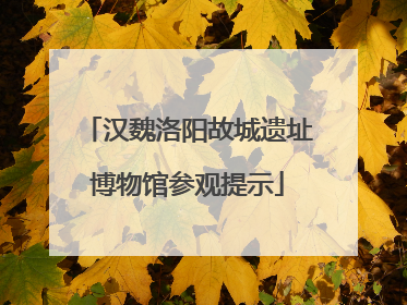 汉魏洛阳故城遗址博物馆参观提示