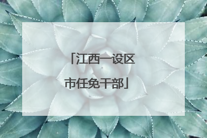 江西一设区市任免干部