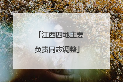 江西四地主要负责同志调整