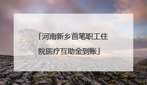 河南新乡首笔职工住院医疗互助金到账