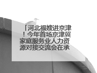 河北福嫂进京津！今年首场京津冀家庭服务业人力资源对接交流会在承德举办